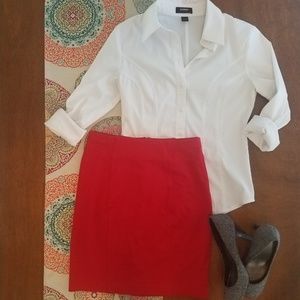 ⭐5 for $20⭐ Red cotton pencil skirt